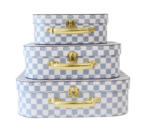 Image of Kids Carry Case Set Blue Check