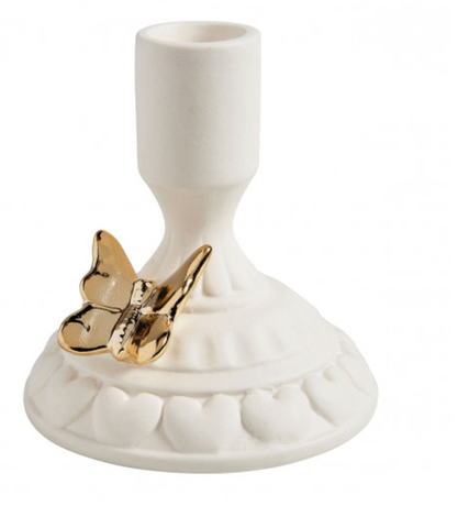 Image of Ceramic Butterfly Candle Holder on Stand