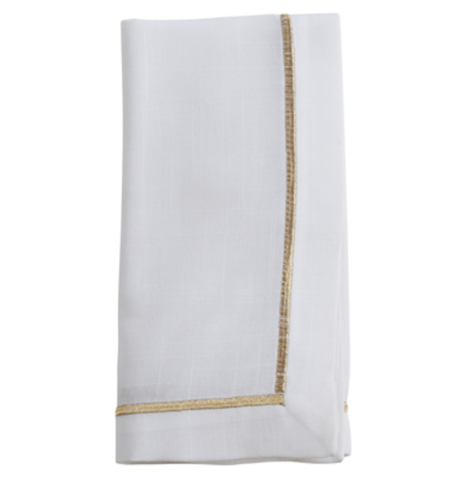 Image of Embroidered Line Design Napkin
