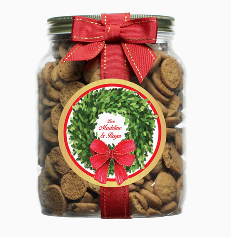 Image of Personalized Christmas Cookies- Wreath