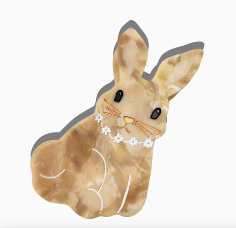 Image of Hand-Painted Bunny Claw Hair Clip | Eco-Friendly