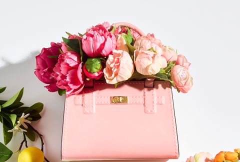 Image of 9.5" Pink Purse Vase