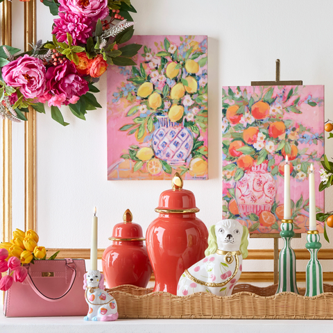 Image of 9.5" Pink Purse Vase