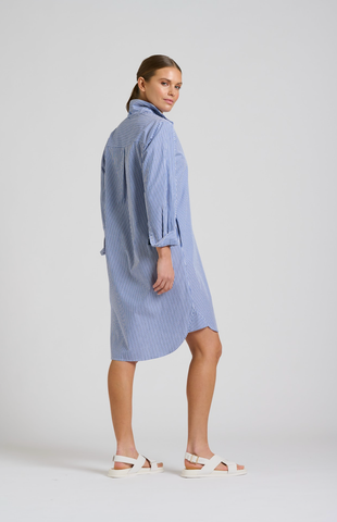 Image of The Claire Dress - French Navy Stripe