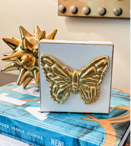 Image of 4x4 Butterfly Intaglio Canvas
