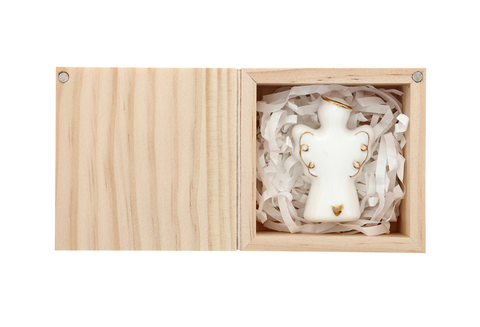Image of Ceramic Keepsake Figurine - Angel with Halo