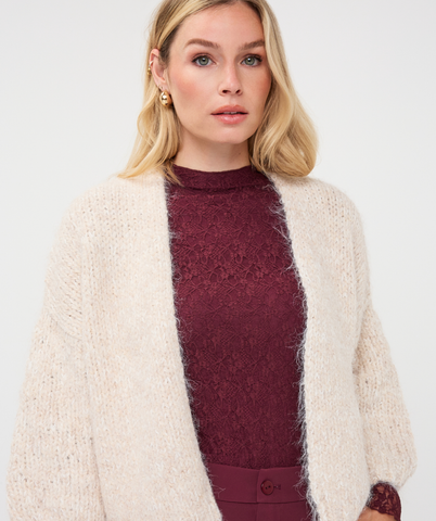 Image of Cardigan with Sleeves- Biscuit