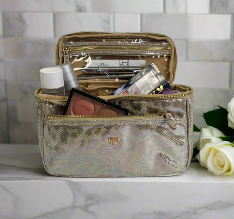 Image of Classic Train Case - Glimmer Leopard