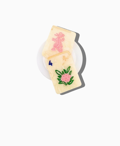 Image of Hand-Painted Flower Mahjong Gripcharm | Eco-Friendly