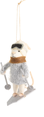 Image of 6" Ski Mice Ornament