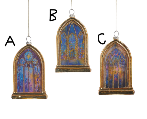 Image of 4.75" Stained Glass Window Ornament