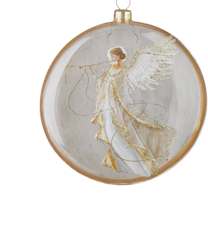 Image of 5" Holy Family and Angel Disc Ornament