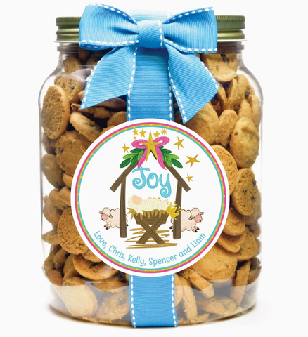 Image of Personalized Christmas Cookies- Joy Nativity