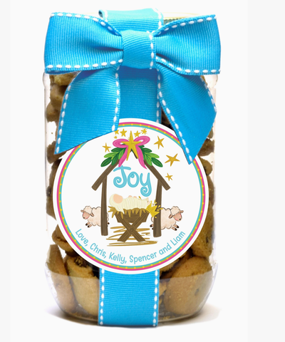 Image of Personalized Christmas Cookies- Joy Nativity