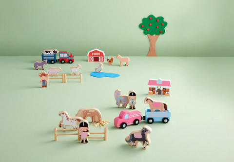 Image of HORSE STABLE TOY SET