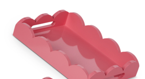 Image of BUBBLEGUM SCALLOPED TRAYS