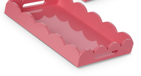 Image of BUBBLEGUM SCALLOPED TRAYS