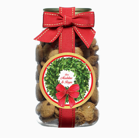 Image of Personalized Christmas Cookies- Wreath