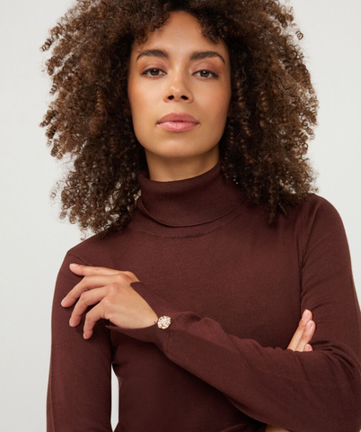 Image of Basic Knit Sweater- Coffee