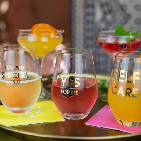 Image of It's A Yes For Me Wine Glass