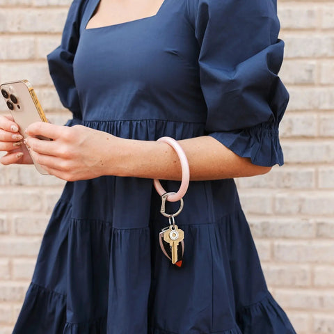 Image of Rose Silicone Big O Key Ring