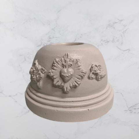 Image of Plaster Candle Holder White