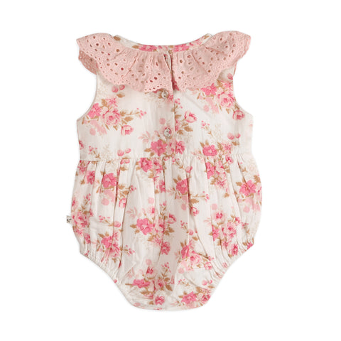 Image of Nova Floral Baby Romper + Headband (Organic)