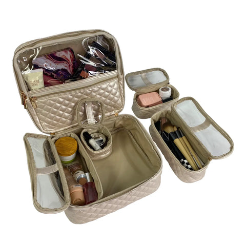 Image of Mini Diva Makeup Case - Pearl Quilted