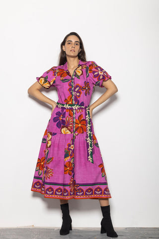 Image of SALE Della Mauve Blossoms Dress