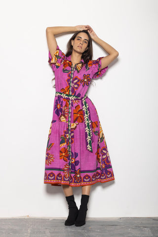 Image of SALE Della Mauve Blossoms Dress