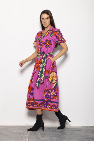 Image of SALE Della Mauve Blossoms Dress