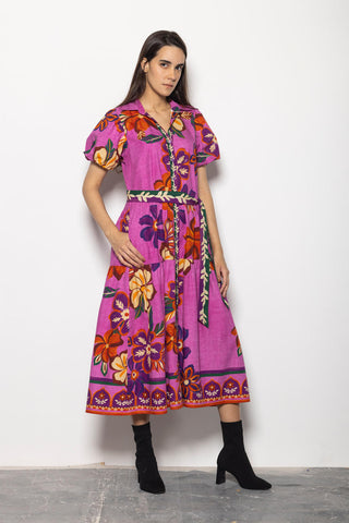 Image of SALE Della Mauve Blossoms Dress
