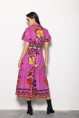 Image of SALE Della Mauve Blossoms Dress