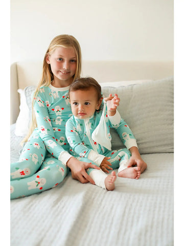 Image of Mr Snowman 2 Piece Bamboo Pajama Set