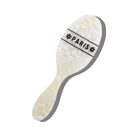 Image of Hand-Painted Paris Mosaic Amazing Hair Day Brush | Eco-Friendly