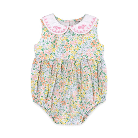 Image of Francis Floral Baby Romper + Headband (Organic)