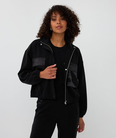 Image of Cardigan Bomber Modal- Black