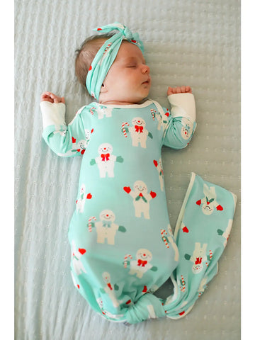 Image of Mr Snowman Bamboo Knotted Gown SALE