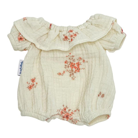 Image of Cream Muslin Flower Romper (Soft Body)