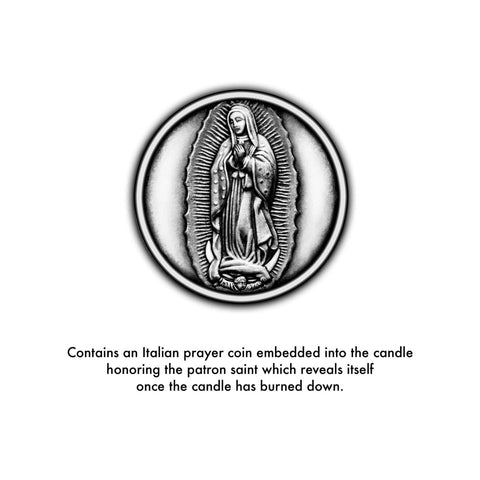 Image of VIRGIN MARY OF GUADALUPE 14 oz Saint candle