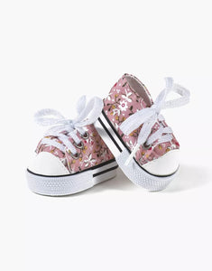 Pink Flower Converse sneakers