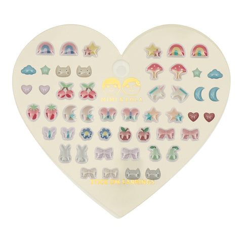 Image of MIXED NOVELTY STICK ON EARRINGS