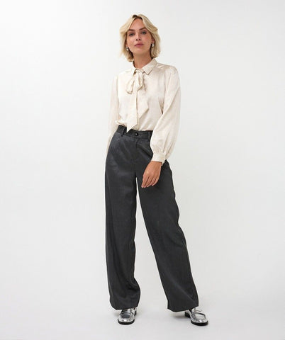 Image of Bow Rhinestone Blouse