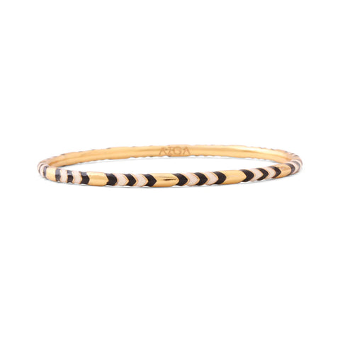 Image of Bangle Chevron - black and ivory (s8)