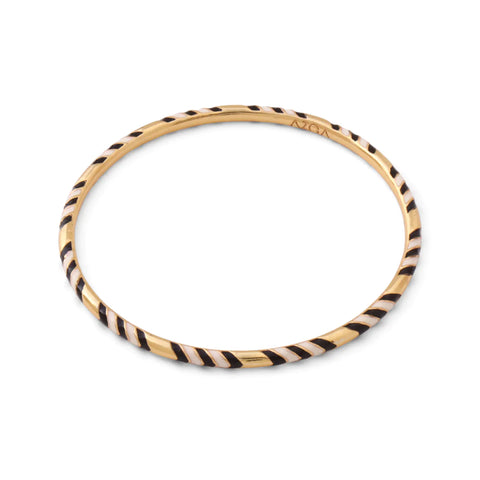 Image of Bangle Chevron - blue and ivory (s8)