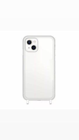 Image of iPhone 14/13 PLUS Transparent shockproof case with transparent silicone rings