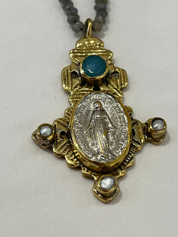 Image of Mother Mary Medallion Necklace