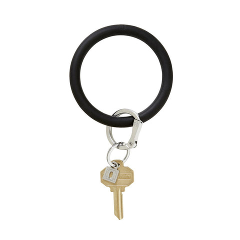 Image of Back in Black Silicone Big O Key Ring