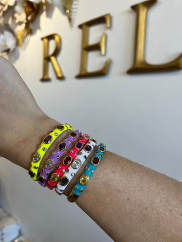 Image of Hot Pink Enameled Cuff
