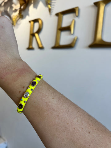 Image of Yellow Enameled  Cuff